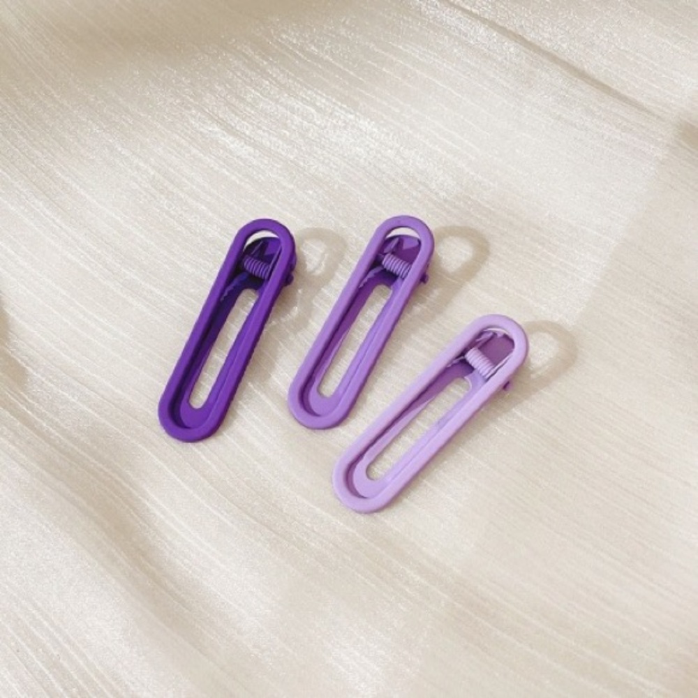Purple Hairclip Set